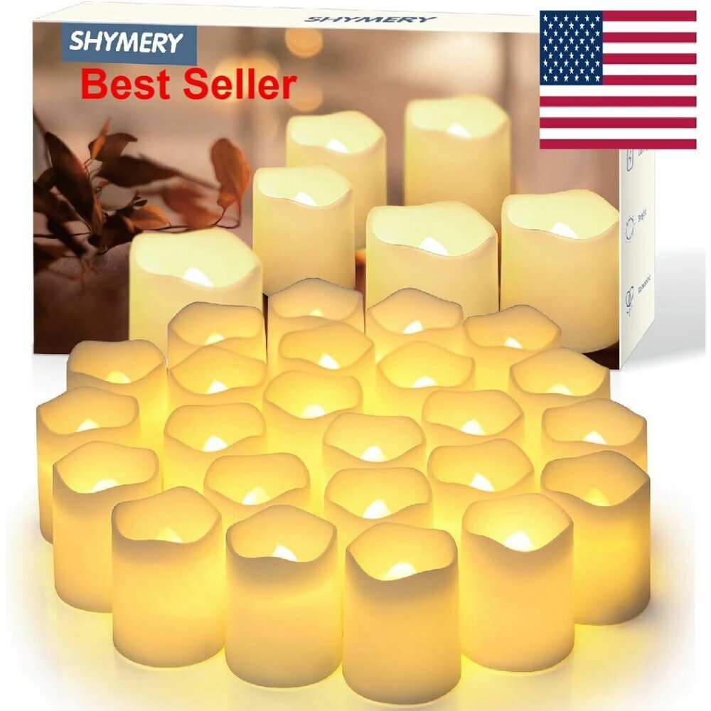 Flameless Led Votive Candles Battery Operated Flickering Warm White Decor